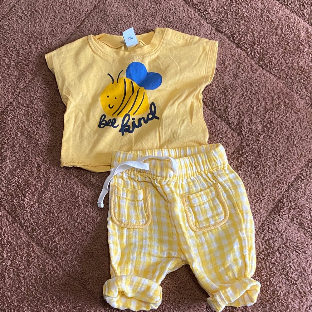 Old Navy Yellow and Blue Baby Top